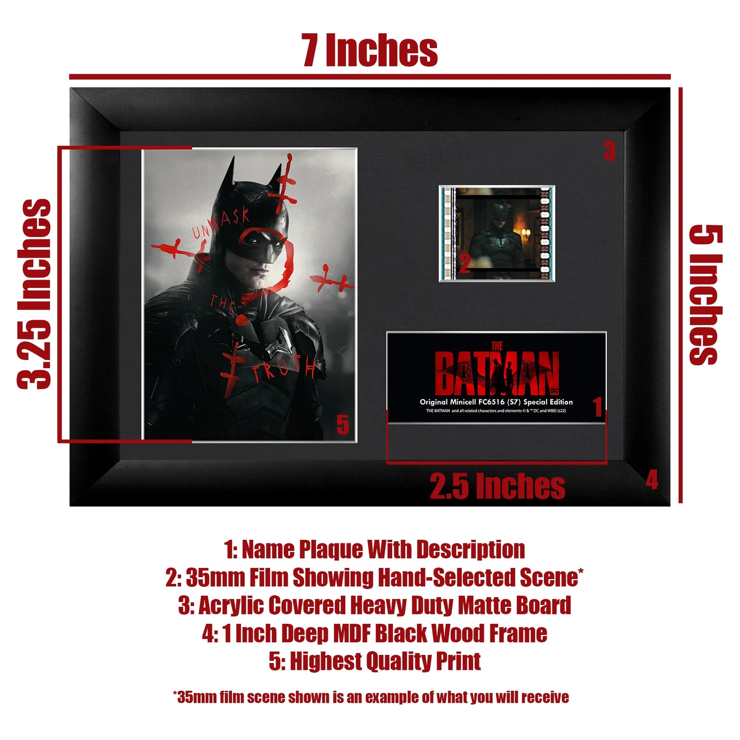 The Batman (Unmask the Truth) Minicell FilmCells Framed Desktop Presentation