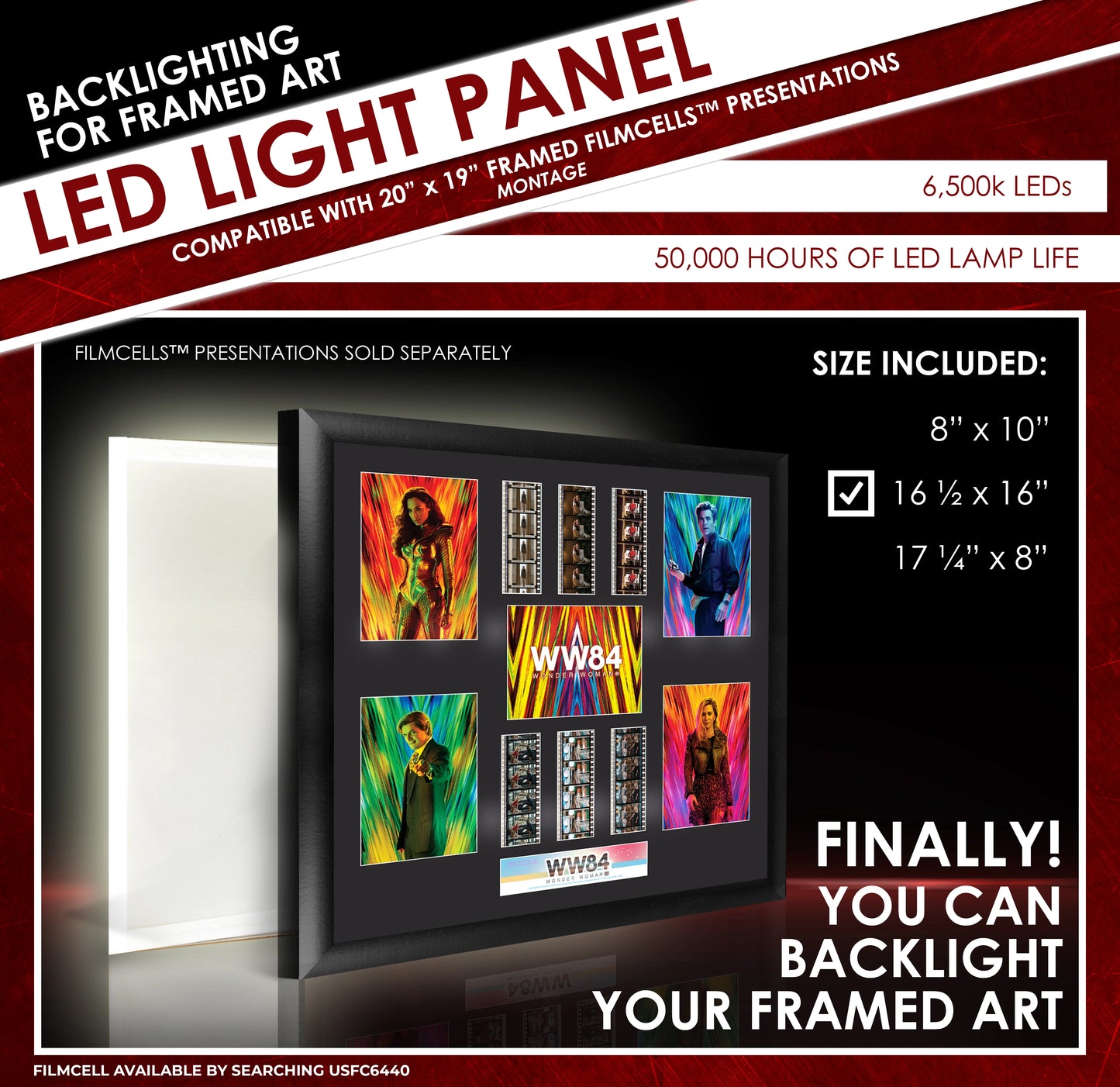 16" x" 16" LED Light Panel - Fits 20" x 19" FilmCells Presentations (Montage size)