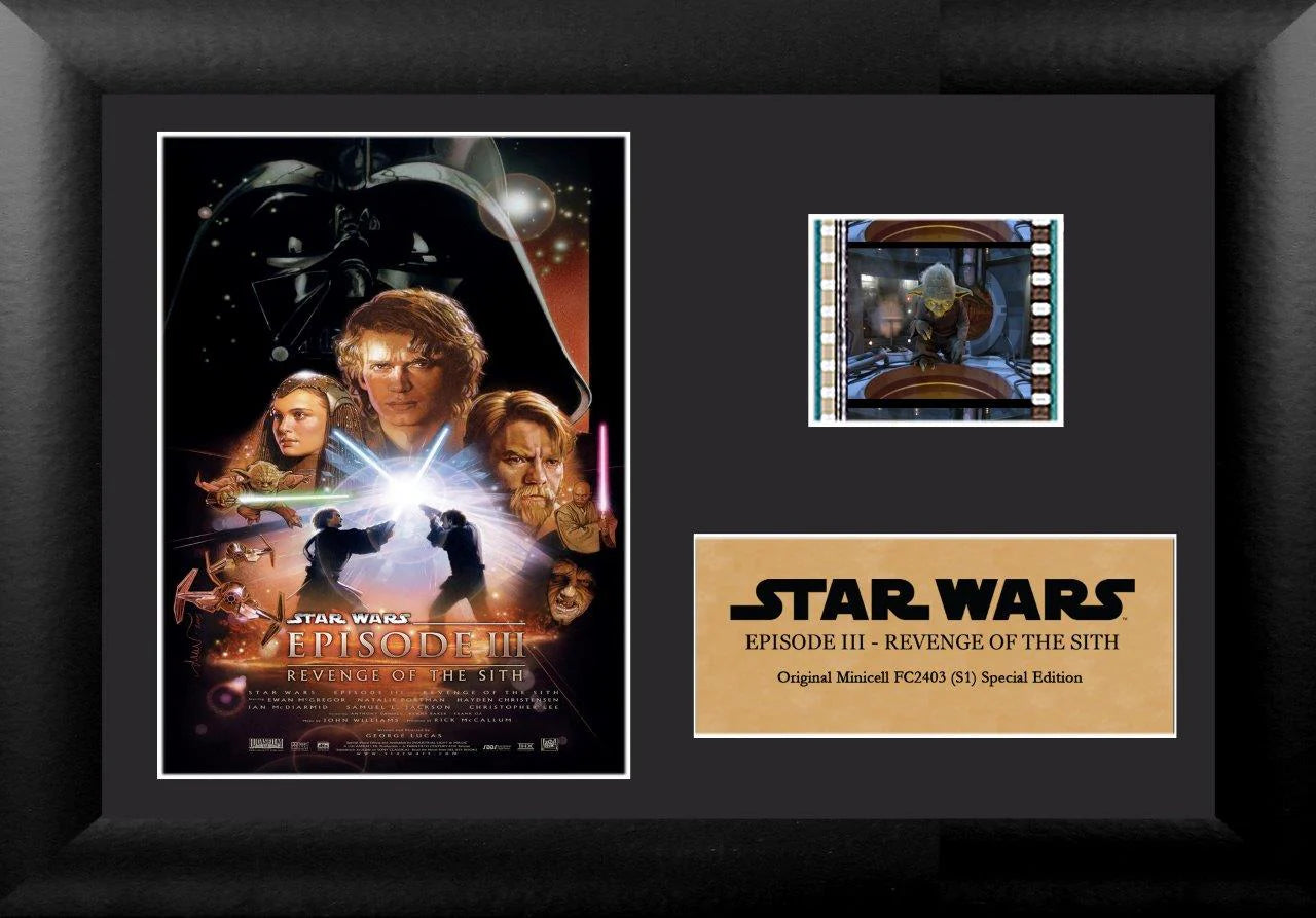 Star Wars Episode III Revenge of the Sith Minicell FilmCells Framed Desktop Presentation