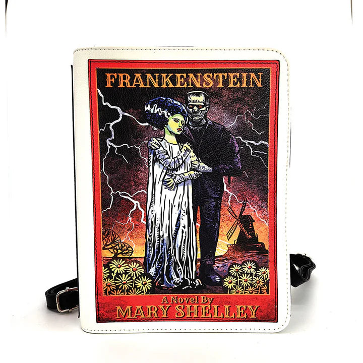 Frankenstein and Bride Book Backpack